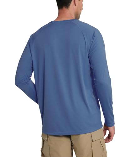 Men's Sun Protection Shirts UPF 50+ UV SPF Long Sleeve Rash Guard Shirt Fishing Hiking Running Lightweight2