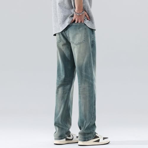 Jeans Pants Trouser Denim High Street Men's Spring Handsome Versatile Straight Loose Casual Long2