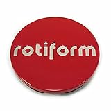 Rotiform Wheel 1003-40RC Center Hub Cap Red 2.36 Inch Chrome Logo for 5-Lug