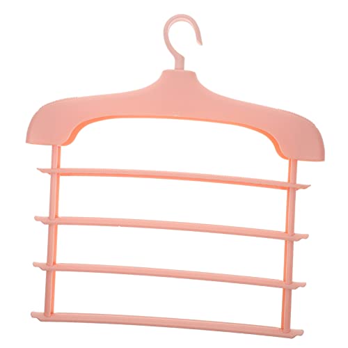 Levemolo Coat Hanger Pant Hanger Closet Storage Organizer Denim Pants Layered Clothes Hangers Tie Hanger Closet Ties Hangers Clothes Hangers for Pants Hangers for Jeans Scarf Hanger Pp Pink