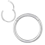 Gigikill 1 pieza de 20 G8 mm para cartílago de tragus, hélice, de acero inoxidable, con bisagras, sin níquel, hipoalergénicos, con forma de caracola, joyería de acero
