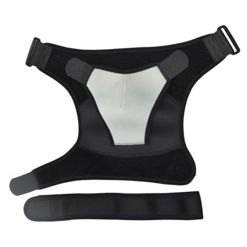PartyKindom 1pc Adjustable Shoulder Compression Strap Durable Support Brace for Sports Fitness Breathable and Elastic Design for Injury Prevention and Black