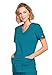 Cherokee Women Scrubs Top Workwear Core Stretch Mock Wrap 4728, M, Caribbean Blue