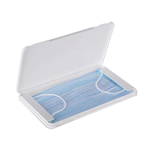 Carrfan Conteneur de Masques Jetables Portatifs Contenant À Poussière et À l'Humidité Boîte de Nettoyage Filtre Boîte de Rangement en Coton Cover