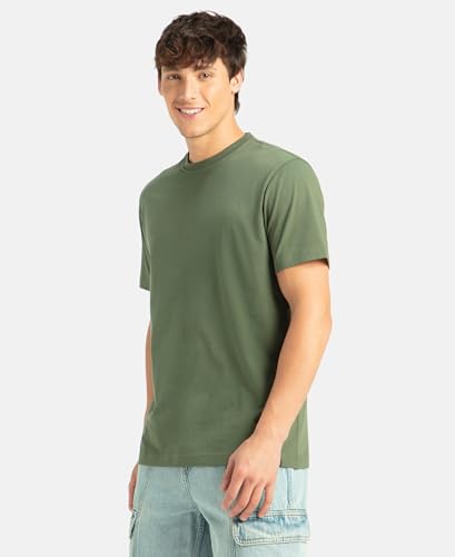 Image of Jockey 2714 Men's Super Combed Cotton Rich Round Neck Half Sleeve T-Shirt Thyme XL