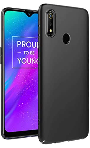 Image of Mobile Back Cover Case for Oppo Realme 3 Pro (Silicone Case|CameraProtection|Black SC1510)