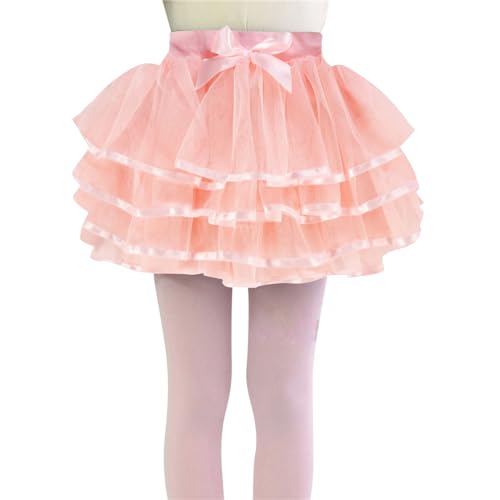 Genérico Falda Tutu Niña, Tutu Rojo Niña Jupe Tulle versátil Cuatro Estaciones Princesa Linda Festival y Atuendo Casual Disfraces de Carnaval