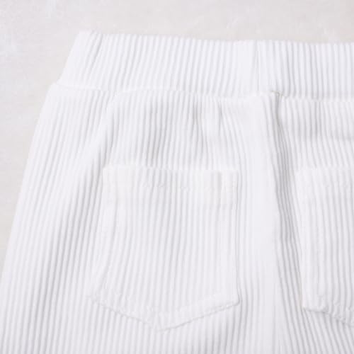 Toddler Girl Leggings Girls Footless Knitted Stocking Pants Stretchy Soft Tights Pants Kids Ankle Length Pants4