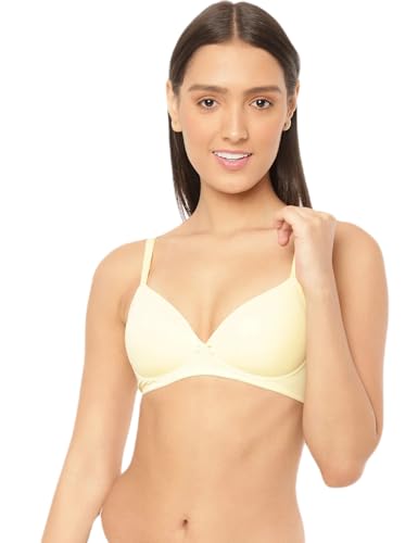 Image of Marks & Spencer Womens Cotton Mix Plain Sweetheart Neck Bra T33 3208K Yellow 40