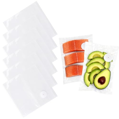 Image of Vacuum Sealer Bags with Air Valve,8 PCS 10 inchx11 inch Reusable Vacuum Seal Bags,BPA-Free Heavy Duty Food Storage Bags for Food Storage, Cooking
