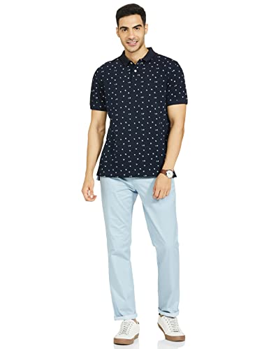 Image of Colorplus Men's Cotton Blend Print Pattern Contemporary Fit Flat Front Casual Trouser