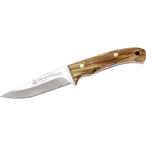 Puma Messer IP Catamount Olive, Stahl 440 C, Olivenholz, Lederscheide, 305410, Gr.E Cover