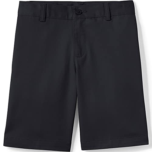 Image of Lands' End School Uniform Boys Plain Front Blend Chino Shorts