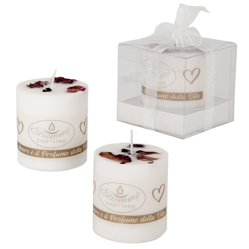 Doni Bomboniere Comunione 1 pz Candela Profumata con Scritta L Cresima Matrimonio Anniversario dei Fiori Idee Regalo Complete Originali Economiche