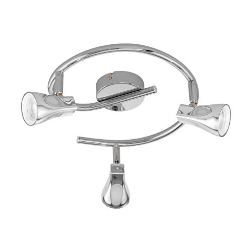 Preisvergleich Produktbild EGLO TIBERIO Spot, Deckenleuchte 3-flammig, Rondell, Stahl, 3 W, chrom