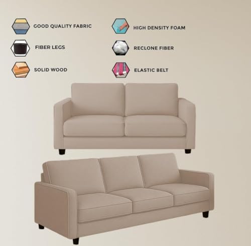 Image of The MM Furniture store Premium Fabric Sofa - Champagne (3+2 Seater)