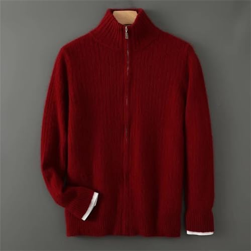 Men's Winter Wool Zipper Cardigan – Thickened Loose Fit Casual Knit Sweater, Comfortable and Warm2