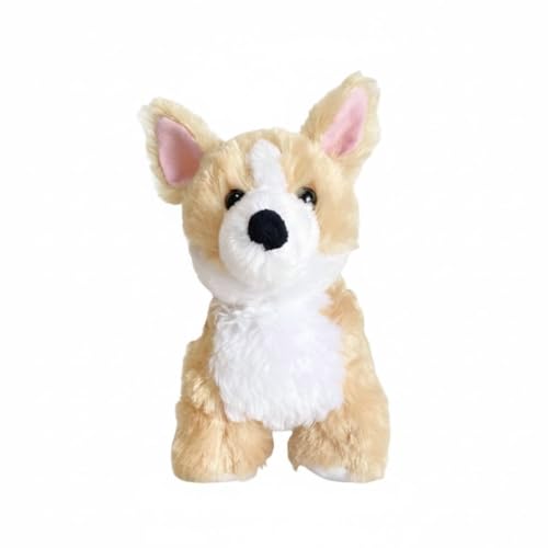 Peluche Corgi animal en peluche doux réaliste poupée chiot lit
