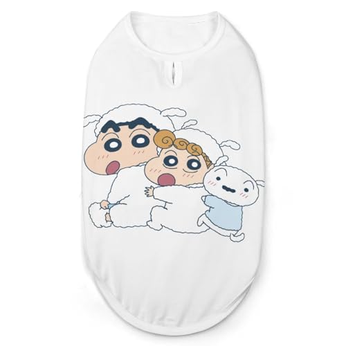 ペット服 クレヨンしんちゃん 犬服 犬の服 Tシャツ ペットウェア ドッグウェア 猫服 洋服 袖なし 薄手 おしゃれ 脱毛保護 通気性よい 春秋冬服 お散歩 お出かけ 小型犬 中型犬