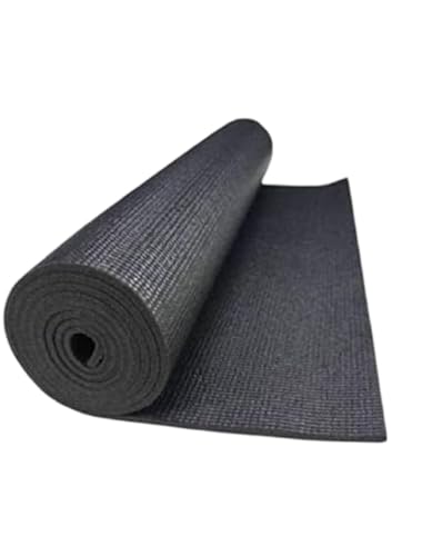Image of Yoga Mats for Women and Men NBR Material with Carrying Strap, Extra Thick Exercise Mats for Workout Yoga Mat for Women for Workout, Yoga, Fitness, Exercise Mat Anti Slip Yoga Mats (4mm) (Black)