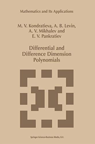 Differential and Difference Dimension Polynomials (Mathematics and Its Applications, 461)