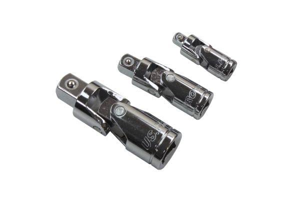 US PRO Tools 3 Piece Universal Joint Socket Adapter Bendy Knuckles Set 1/2" 1/4" 3/8 4203