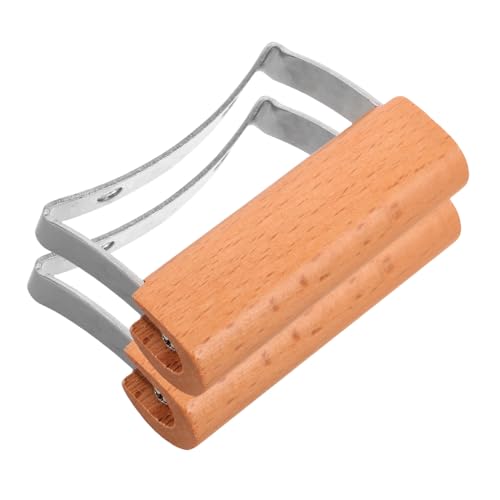 Frcolor 2個 木製鍋取っ手 耐熱 滑り止め設計 炊具交換用サイドハンドル 快適グリップ 調理用鍋アクセサリー