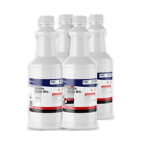 Alliance Chemical Isopropyl Alcohol 99% - 1 Gallon Case (4 x 32 FL Oz Bottles) - Technical Grade IPA for Cleaning, Surface Prep, and Solvent Use