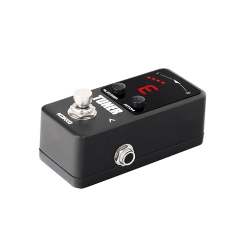 TOYANDONA Pedal De Efectos Efector De Guitarra Electrica Afinador De Pedales Afinadores De Guitarra Accesorio De Instrumentos Musicales Guitarra Clásica Púas De Bajo Aluminio Black