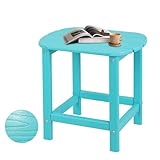 Plawdlik Mesa auxiliar Adirondack de HDPE para exteriores, resistente al