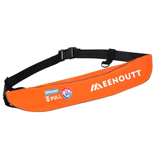 Meenoutt Automatic Inflatable Belt Pack Water Sports Lifjacket Waist Belt PFD for SUP Paddleboarding Fishing Boating Kayaking（fit 80-330 lbs）