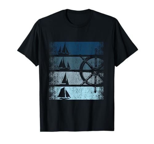 Retro Vintage Segel Segelboot Segelschiff Segler Geschenke T-Shirt