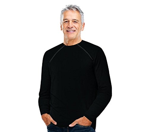 ComfyChemoCHEMOWEAR : Men's Long Sleeve Chemotherapy Port Zipper Shirt