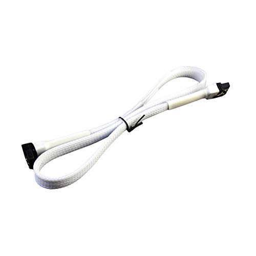 Cable de datos SATA 3.0 45 cm con conector 90° blanco