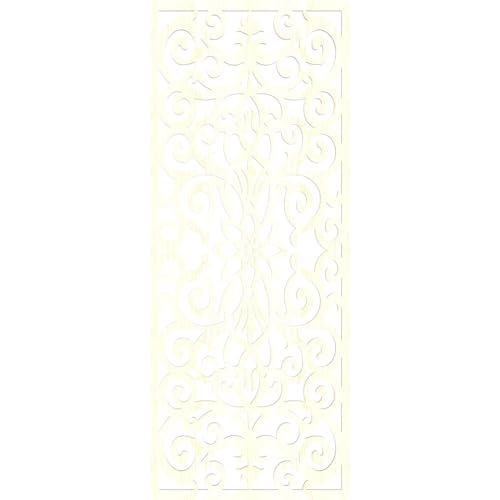 Image of Buel Decorative Pierced Fretwork Wood Wall Panels, 25 3 /8 inchW x 64 3 /8 inchH x 1 /4 inchT, Red Oak