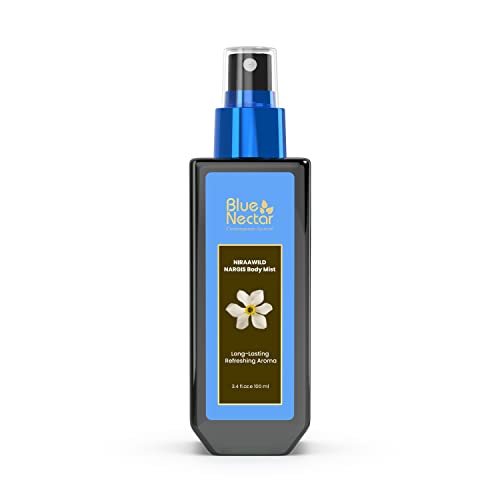 Blue Nectar Wild Nargis Body Mist for Women and Men | Refreshing Body Mist for Summer | Long Lasting 100% Natural Body Spray for Hydrating Skin (100ml)