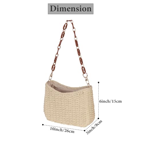 Womens Straw Woven Shoulder Bag Summer Beach Travel Crossbody Handbag Satchel Purse Tote for Shopping Camping2