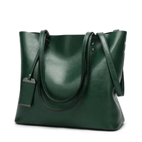 Sac seau en cuir ciré tout usage et grand cabas de shopping