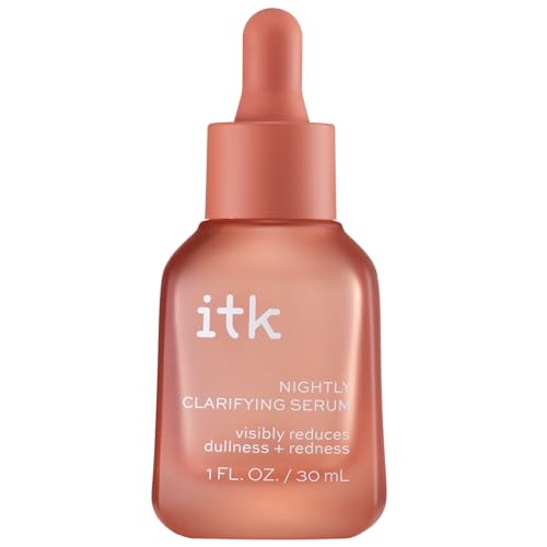 ITK Nightly Clarifying Serum - Prevent Signs of Aging + Skin Congestion - Plant-Based Retinol + Azelaic Formula + Pepties for Healthier-Looking Skin + Uneven Skin Tone - Dark Spots - Redness