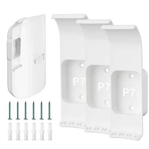 Dunear eero Pro 7 Lot de 3 supports muraux robustes en ABS avec gestion des câbles, compatible avec routeur Wi-Fi 7 tri-bande eero Pro 7, gain de place et installation facile