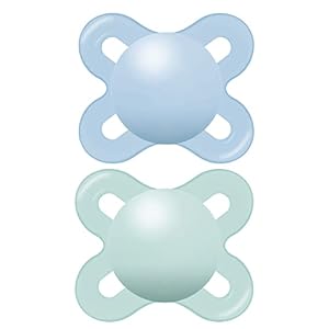 MAM Original Start Matte Newborn Baby Pacifier, Best Pacifier for Breastfed Babies, Sterilizer Case, Boy, 0-3 (Pack of 2…