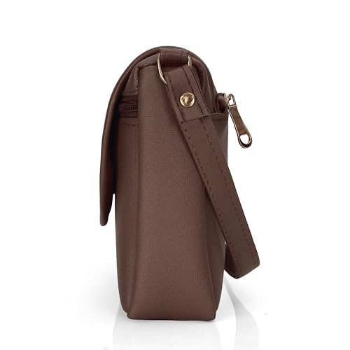 Image of J I ACCESSORIES Women's Stylish Crossbody Sling Bag - Elegant PU Leather Small Shoulder Purse with Adjustable Strap - Casual & Travel Handbag