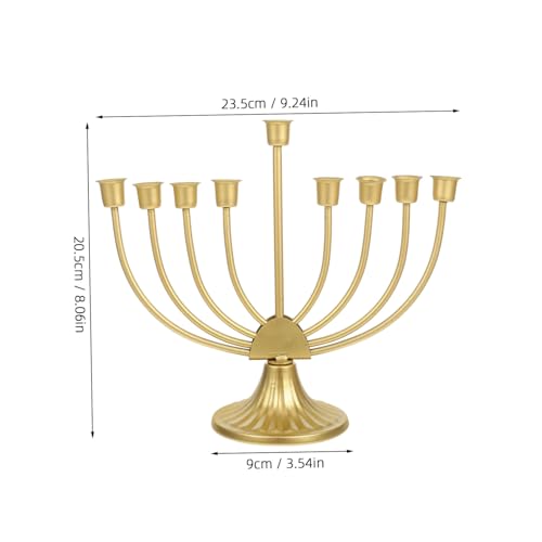 Support à bougies rétro multi-têtes 23 cm pour Hanoukka et maison - 3