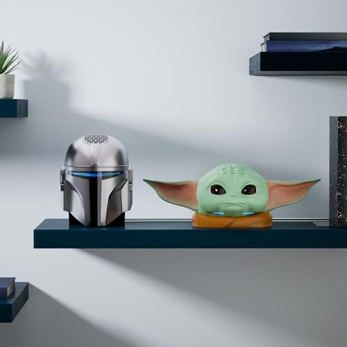 Image of The Mandalorian & Grogu Ultimate Fan Bundle: Includes 2 Echo Dots, Charcoal, 1 Mandalorian Stand, and 1 Grogu Stand
