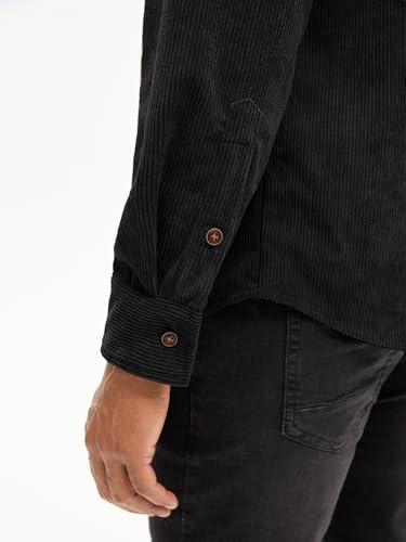 Image of Comdecevis Men's Corduroy Shirt Long Sleeve Shacket