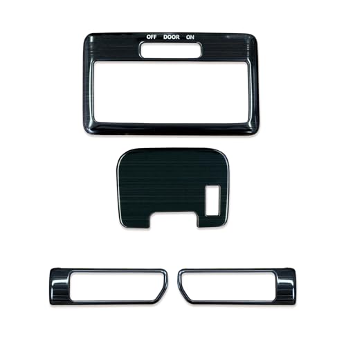 【エコーズプロダクト】 ハスラー MR52S/MR92S フレアクロスオーバー 専用 ルームランプインテリアパネル & デフォッガーインテリアパネル 2点セット 艶有ブラックヘアライン パーツ カスタム アクセサリー ドレスアップ オプション 内装 (艶有