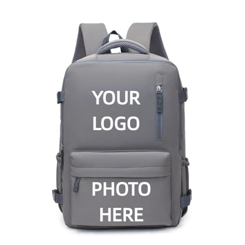 Logotipo Personalizado De Viaje Mochila para Portátil De Gran Capacidad Bolsa Escolar Personalizada DIY Foto Nombre Color5,44 * 30 * 15cm