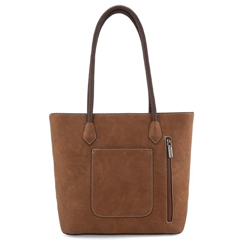 Image of Montana West Woven Tote Bags for Women Purses and Handbags with Back Zipper Pocket