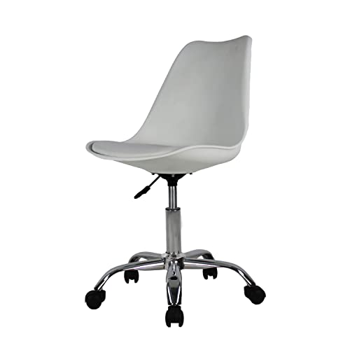 La Mejor Lista de Mundo In Muebles para comprar hoy. 50 MUNDO IN MUEBLES Silla de Oficina Blanca con Altura Ajustable | Silla Eames para Oficina y Estudio con Asiento Acojinado | Muebles para Recamara Silla Escritorio
