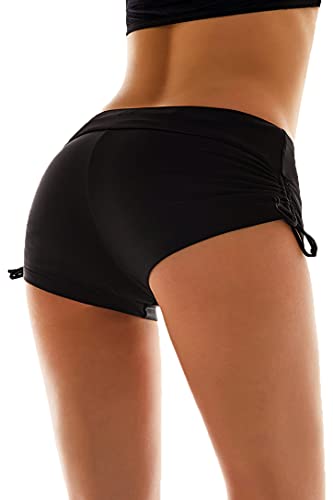 Micosuza Classical Women's Swim Boardshorts Beach Bikini Bottoms with Adjustable Ties 7 Color XS-XXL3